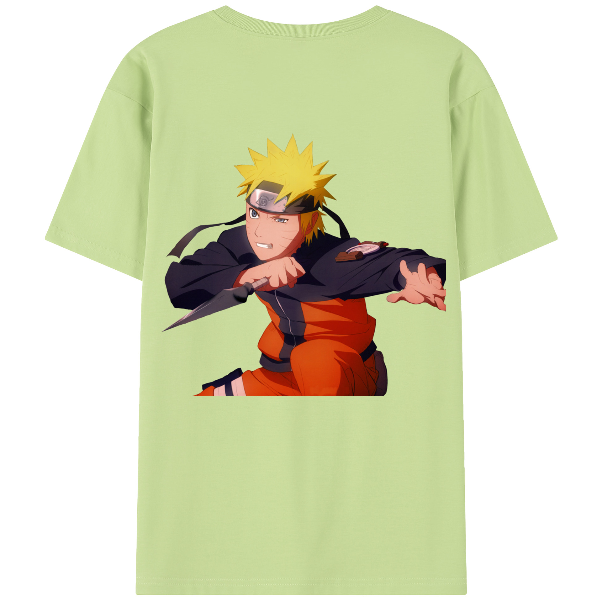 （画像用） NARUTO -ナルト- うずまき ナルト Uzumaki Naruto 綿100％半袖Tシャツ（背面プリント）